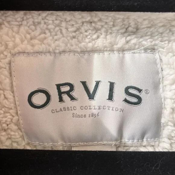 ORVIS Sherpa Lined Fleece 1/4 Zip Pullover Sweater Black & White Men's XL Tweed - Picture 2 of 13